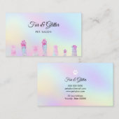 Pastel kleuren fantastisch harige poten visitekaartje (Voorkant / Achterkant)