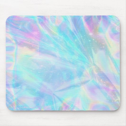 pastel kleuren faux holographic effect muispad muismat (Voorkant)