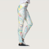 Pastel kleuren gemarmerde swirly achtergrond leggings (Rechts)
