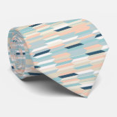 Pastel kleuren geometrisch Japans patroon Stropdas (Opgerold)