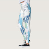 Pastel kleuren geometrisch patroon leggings (Links)