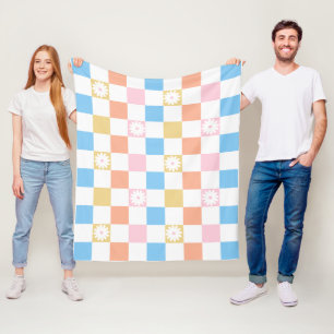 Pastel kleuren geruite deken voor tienerkamers