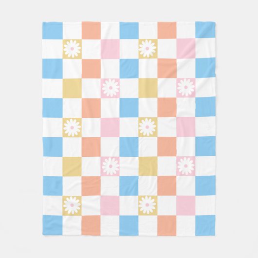 Pastel kleuren geruite deken voor tienerkamers (Voorkant)