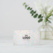 Pastel kleuren gesimuleerde iriserende bokeh uw lo visitekaartje (Staand voorkant)