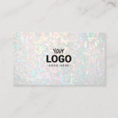 Pastel kleuren gesimuleerde iriserende bokeh uw lo visitekaartje (Voorkant)