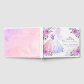 Pastel Kleuren Gown Bloemen Quinceanera Gastenboek (Volledig)