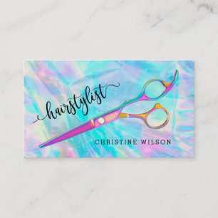 pastel kleuren haarstylist visitekaartje