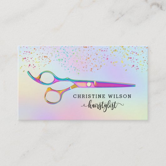 pastel kleuren haarstylist visitekaartje (Voorkant)