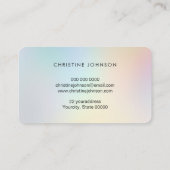 Pastel Kleuren Hexagons Bee logo Visitekaartje (Achterkant)