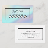 Pastel kleuren holografische elegante loyaliteit visitekaartje (Voorkant / Achterkant)
