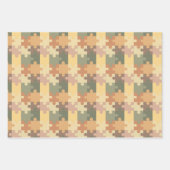 Pastel Kleuren Jigsaw Puzzels Patroon Inpakpapier Vel (Voorkant 3)
