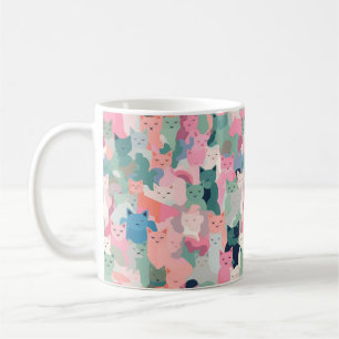 Pastel Kleuren Kat Camouflage Koffiemok