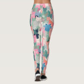 Pastel Kleuren Kat Camouflage Leggings (Achterkant)