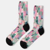 Pastel Kleuren Kat Camouflage Sokken (Links)