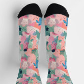 Pastel Kleuren Kat Camouflage Sokken (Top)