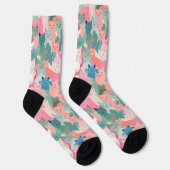 Pastel Kleuren Kat Camouflage Sokken (Rechts)