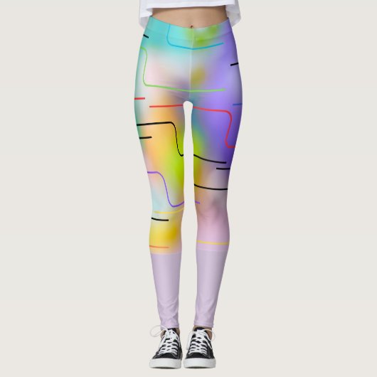 Pastel Kleuren Leggings (Voorkant)