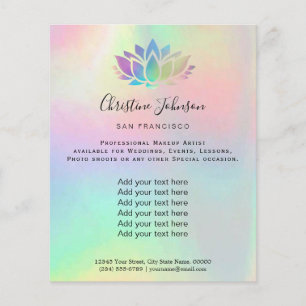 pastel kleuren lotus flower logo flyer