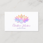 Pastel kleuren Lotus ontwerp Visitekaartje (Voorkant)