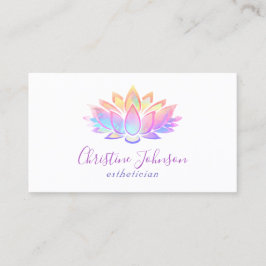 Pastel kleuren Lotus ontwerp Visitekaartje
