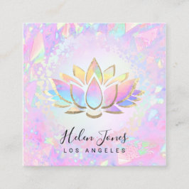 Pastel Kleuren Lotus Vierkant visitekaartje