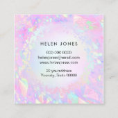 Pastel Kleuren Lotus Vierkant visitekaartje (Achterkant)