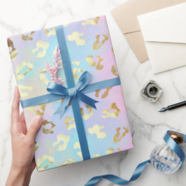 Pastel Kleuren Luipaard Skin Sjaal Cadeaupapier