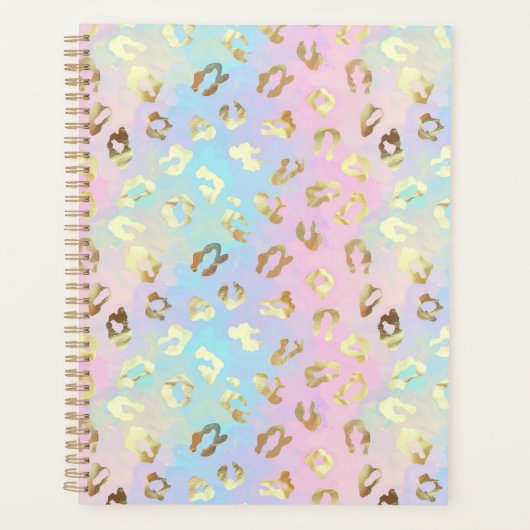 Pastel Kleuren Luipaard Skin Sjaal Planner (Voorkant)