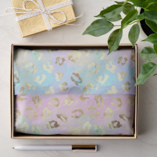 Pastel Kleuren Luipaard Skin Sjaal Tissuepapier