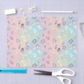 Pastel Kleuren Luipaard Skin Sjaal Tissuepapier (Craft)
