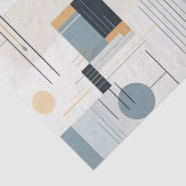 Pastel kleuren midden-eeuw geometrisch patroon tissuepapier (Detail)