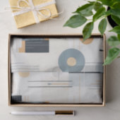 Pastel kleuren midden-eeuw geometrisch patroon tissuepapier (Geschenk)