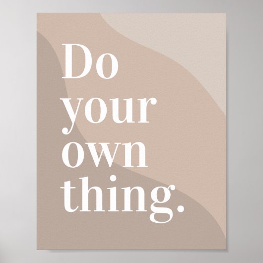 Pastel kleuren minimalistisch modern Motivatie Poster (Voorkant)