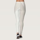 Pastel Kleuren Modern Elegant Beige Bruin Wit Leggings (Achterkant)
