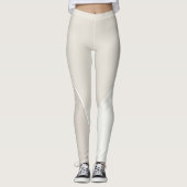 Pastel Kleuren Modern Elegant Beige Bruin Wit Leggings (Voorkant)