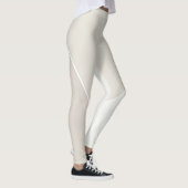 Pastel Kleuren Modern Elegant Beige Bruin Wit Leggings (Rechts)