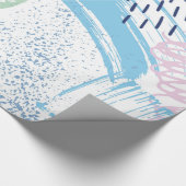 Pastel kleuren Modern geometrisch patroon Cadeaupapier (Hoek)