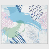 Pastel kleuren Modern geometrisch patroon Cadeaupapier (Vlak)