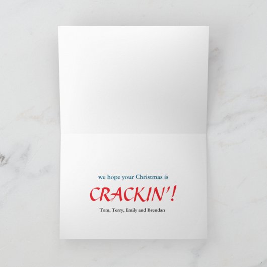 Pastel Kleuren Notenkraker Thema Kerst Kaart (Binnen)