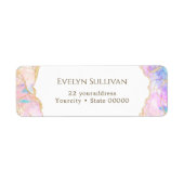 Pastel kleuren optioneel retour address label (Voorkant)