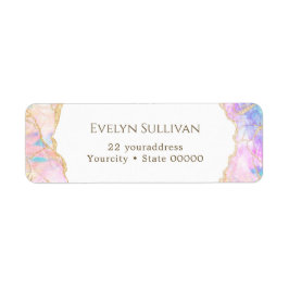 Pastel kleuren optioneel retour address label