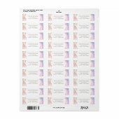 Pastel kleuren optioneel retour address label (Full Sheet)