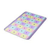 Pastel kleuren & paarse harten kloppen badmat (Gekanteld)