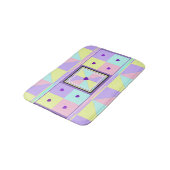 Pastel kleuren & paarse harten kloppen badmat (Gekanteld)