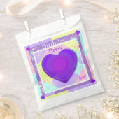 Pastel kleuren & paarse harten kloppen bedankzakje (Geknipt)