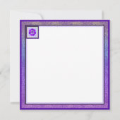 Pastel kleuren & paarse harten kloppen blanco kaar (Achterkant)