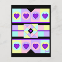 Pastel kleuren & paarse harten kloppen