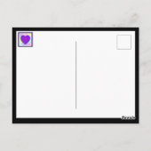 Pastel kleuren & paarse harten kloppen briefkaart (Achterkant)