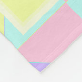 Pastel kleuren & paarse harten kloppen fleece deken (Hoek)