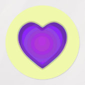 Pastel kleuren & paarse harten kloppen labels (Design 1)